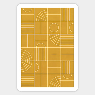 My Favorite Geometric Patterns No.22 - Mustard Yellow Magnet